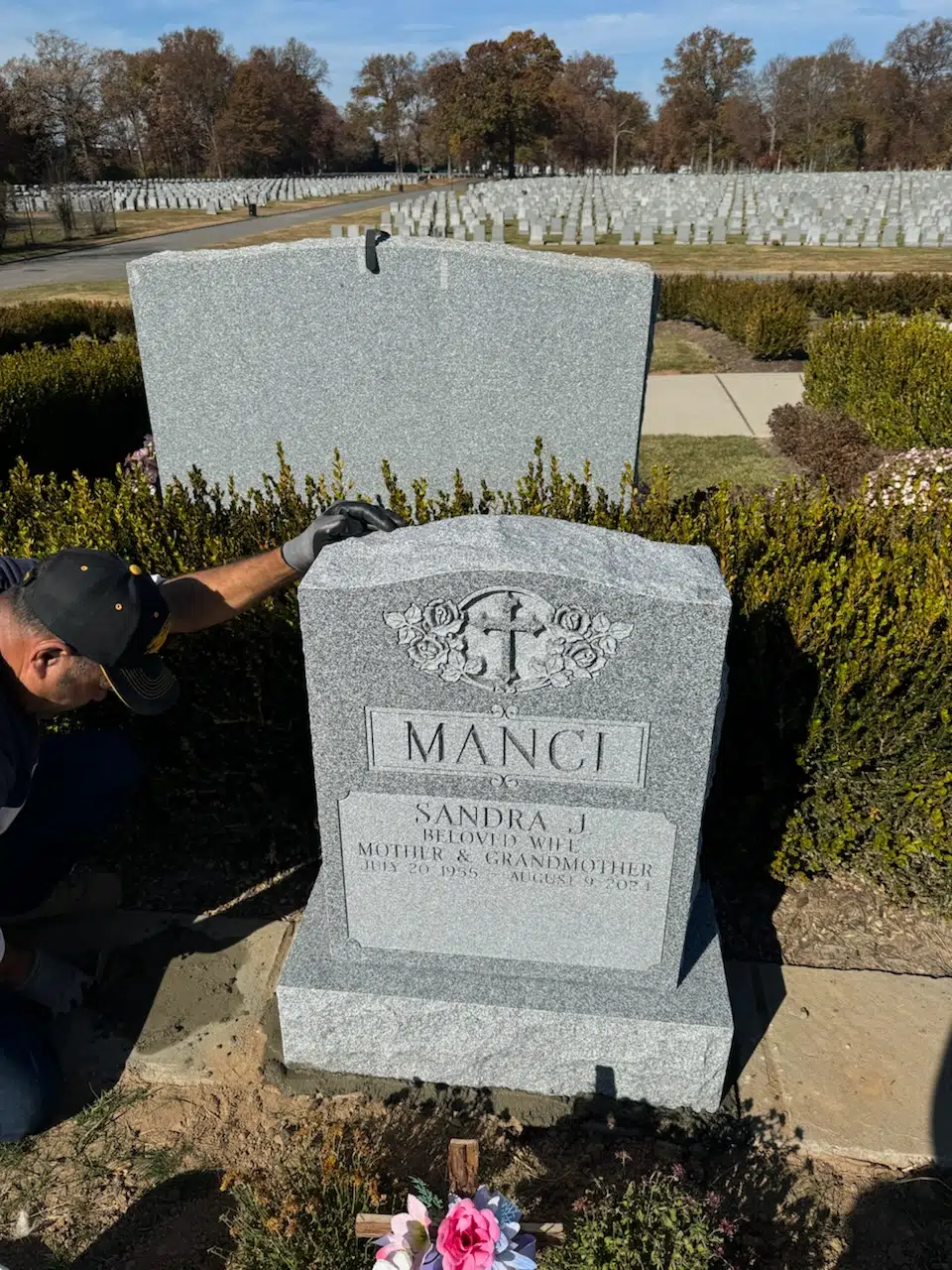 Granite Memorial Bench hand-carved by Memorial Bench Store in NJ — image 9